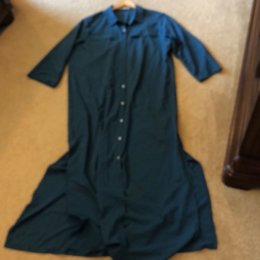 MISSLOOK teal shirt dress